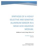 Synthesis of a Highly Selective and Sensitive Aluminum Sensor in a Weak Acid Aqueous Medium